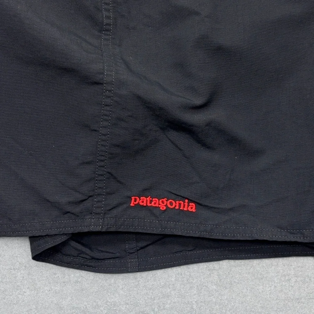 Patagonia Wavefarer Board Shorts Men's 34 Black Drawstring Linerless Surf Swim